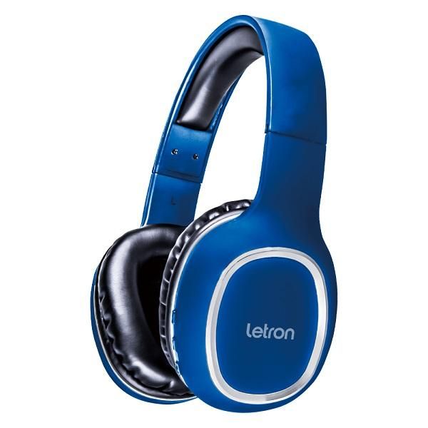 Headphone Sem Fio Colors Azul Estereo Bluetooth Driver 40 Mm Letron